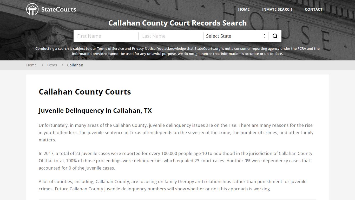 Callahan County, TX Courts - Records & Cases - StateCourts